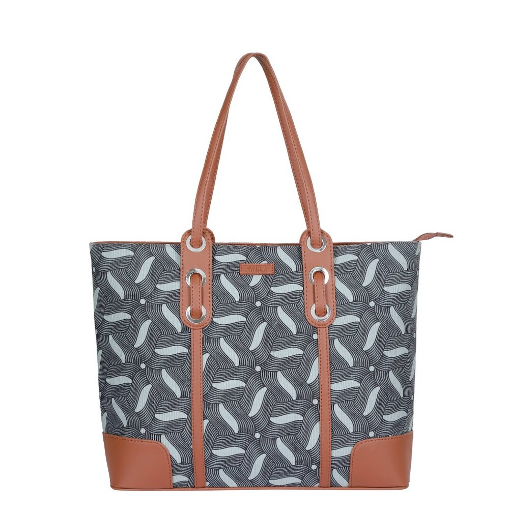 Olive Green Printed Handcrafted Fabric Shoulder Tote Bag for Ladies, Satchel Bag